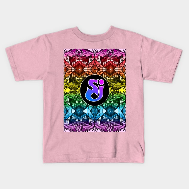 String Cheese Incident - Rainbow Pride Pattern Kids T-Shirt by ShawnBallardDesigns